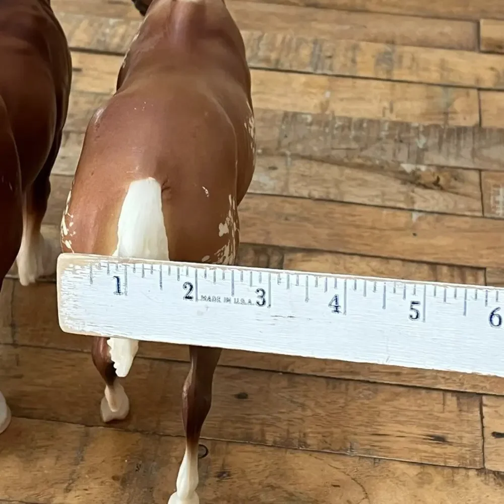 Breyer Clydesdale Stallion Red & White Bobs & Full Speed Appalossa Vintage U.S.A